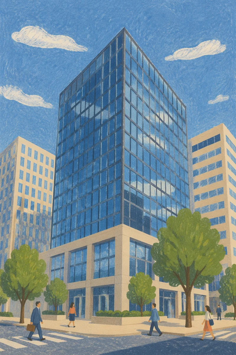 Modern Glass Office Tower Exterior