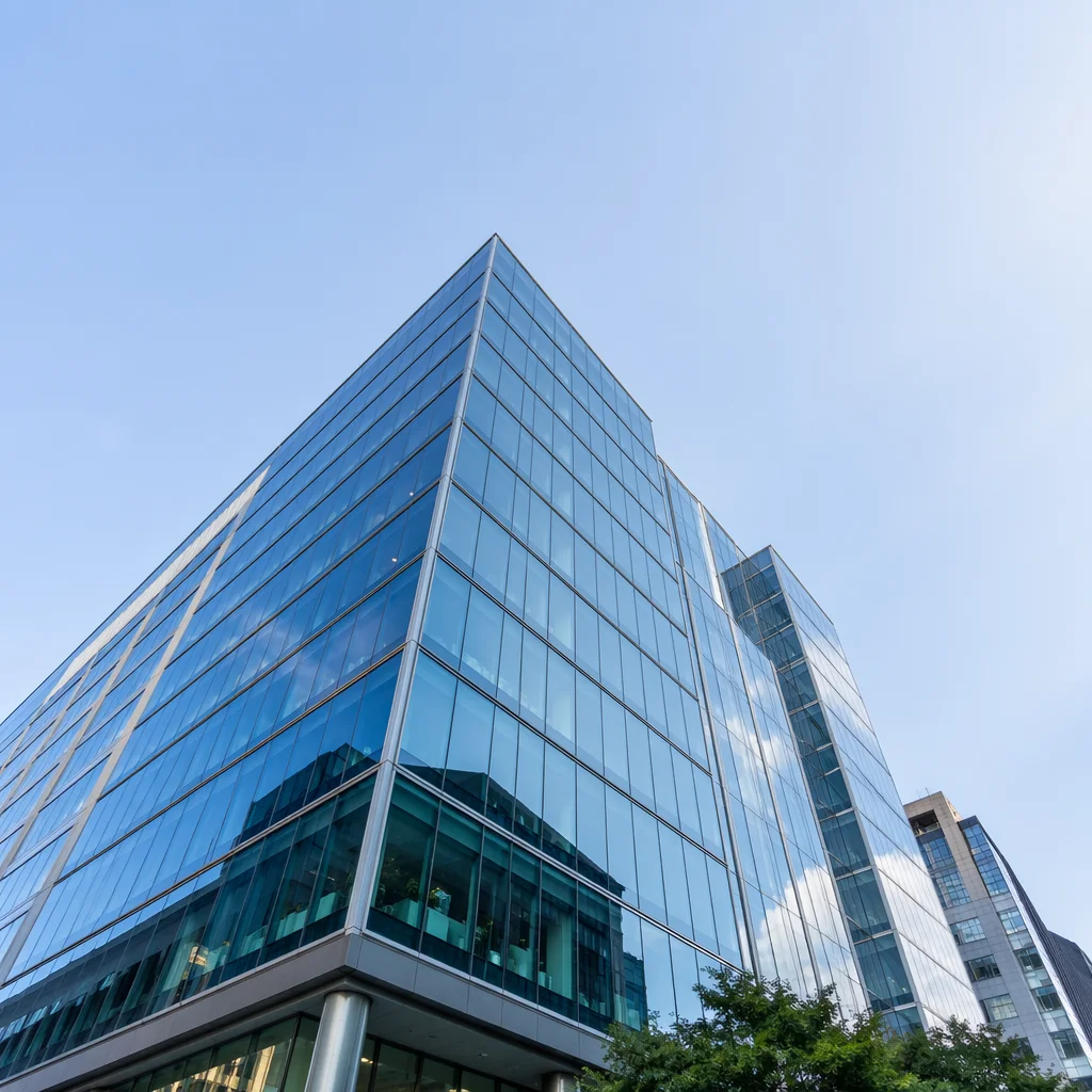 Modern Glass Office Tower Exterior View