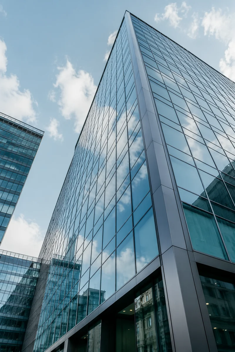 Modern Glass Office Tower Exterior View