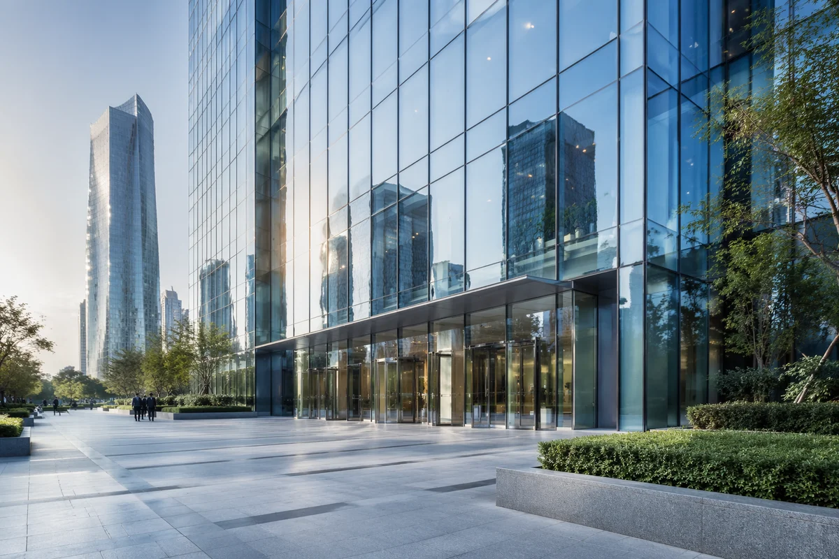 Modern Glass Office Building Exterior