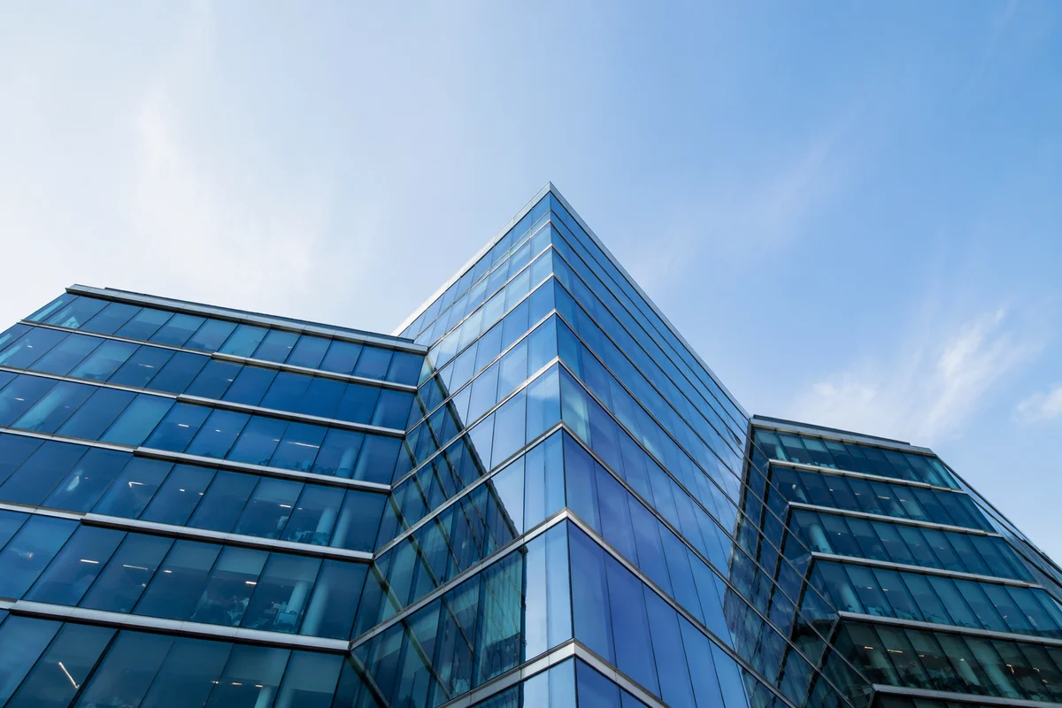 Modern Glass Office Tower Exterior View