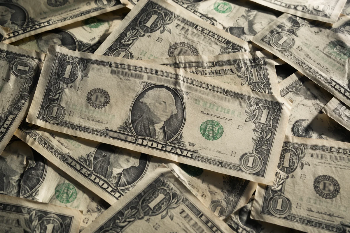 Overlapping Dollar Bills Finance Texture