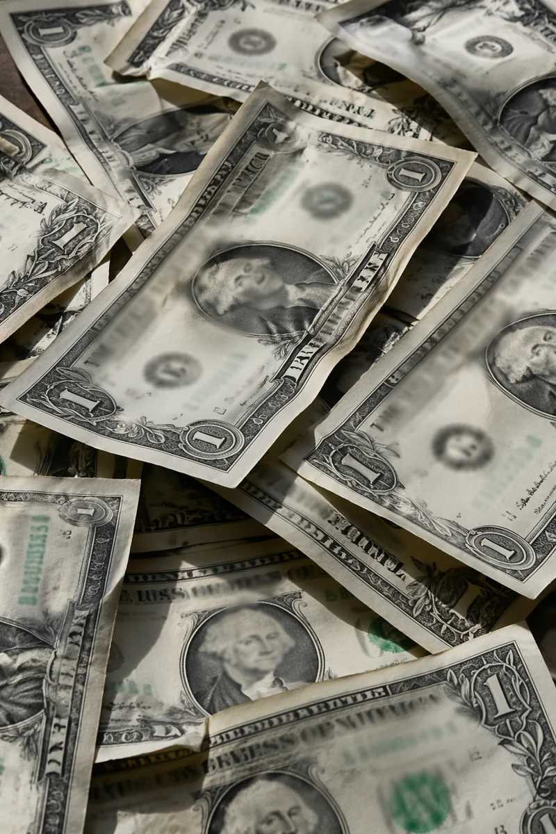 Scattered Dollar Bills Finance Texture