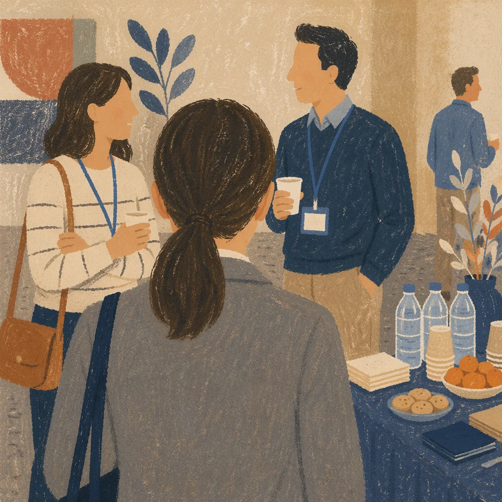 Professional Networking Break at Business Conference