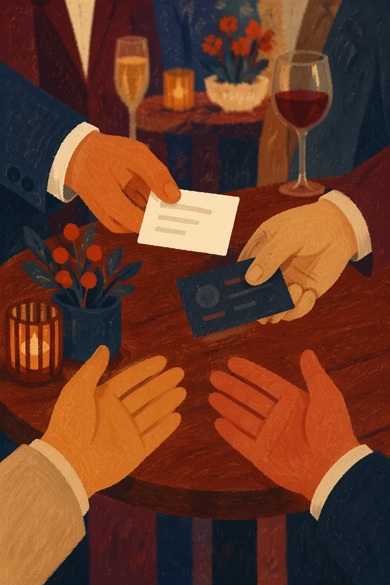 Professional Conference Networking Card Exchange