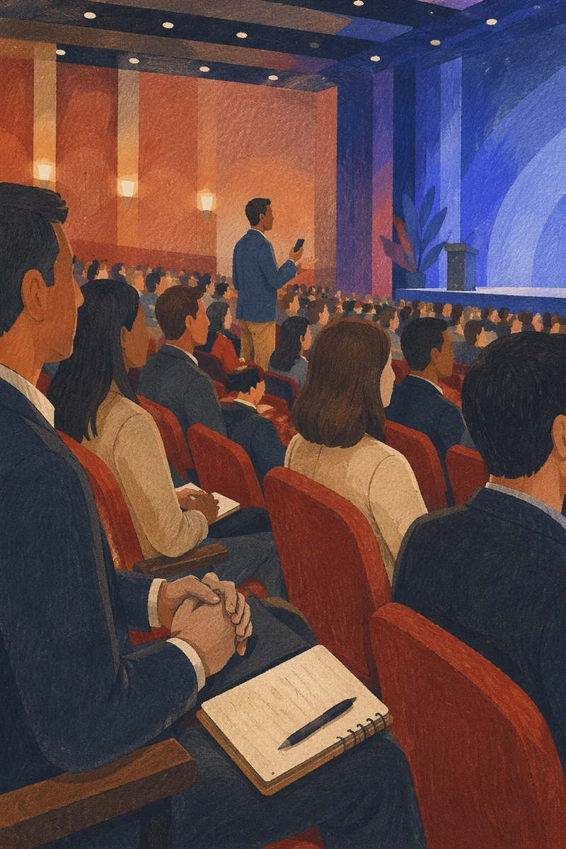 Professional Networking Conference Audience in Auditorium