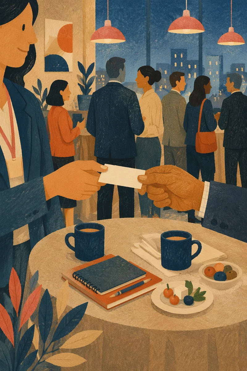 Professional Networking Business Card Exchange