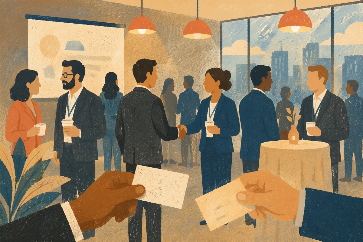 Professional Networking Conference Lounge at Dusk