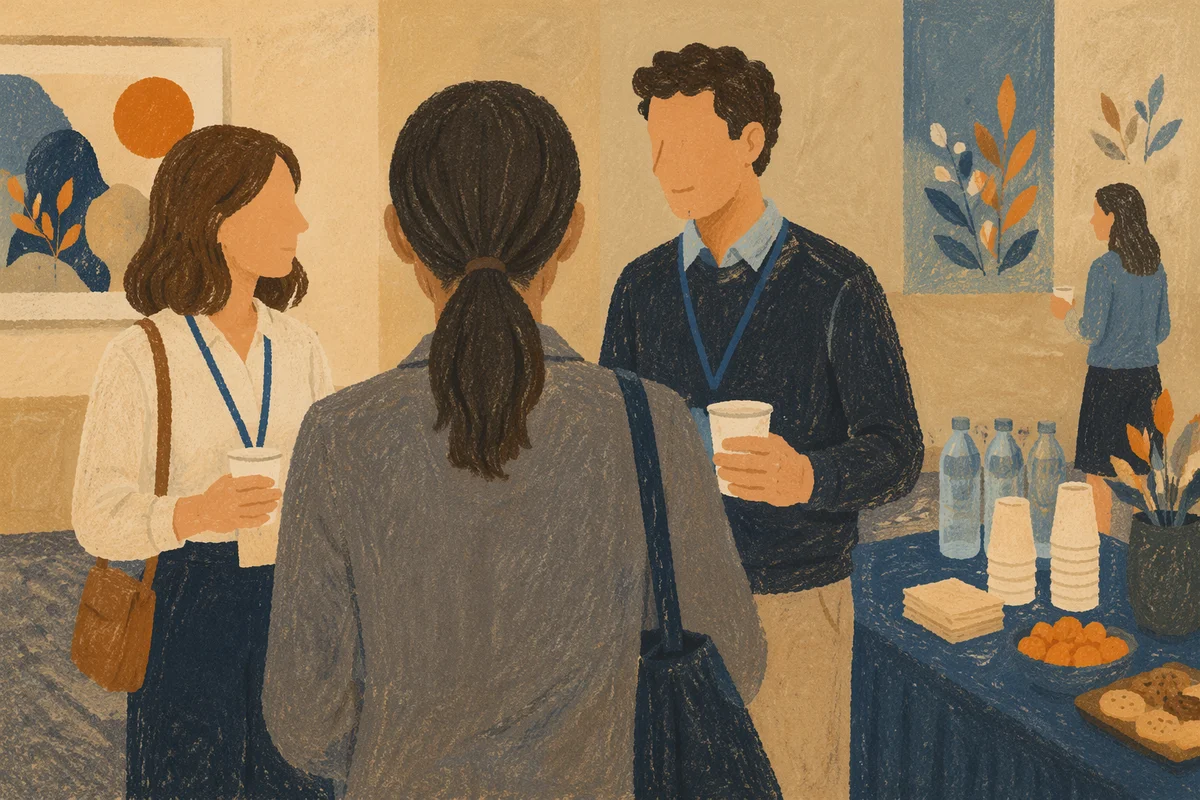 Professional Networking Break at Business Conference
