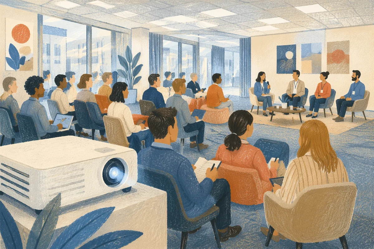 Modern Networking Conference in Meeting Room