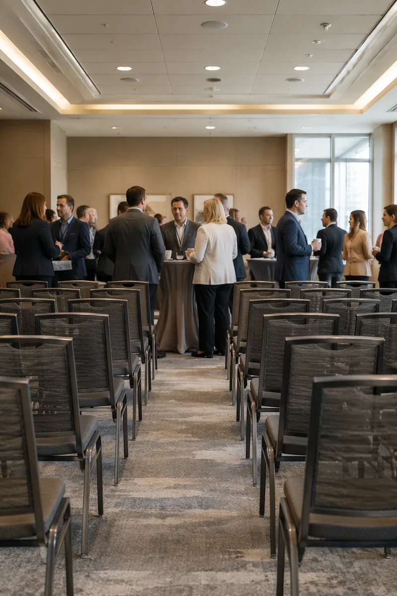 Professional Networking Event in Conference Room