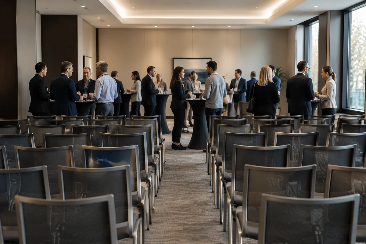 Professional Networking Event in Conference Room