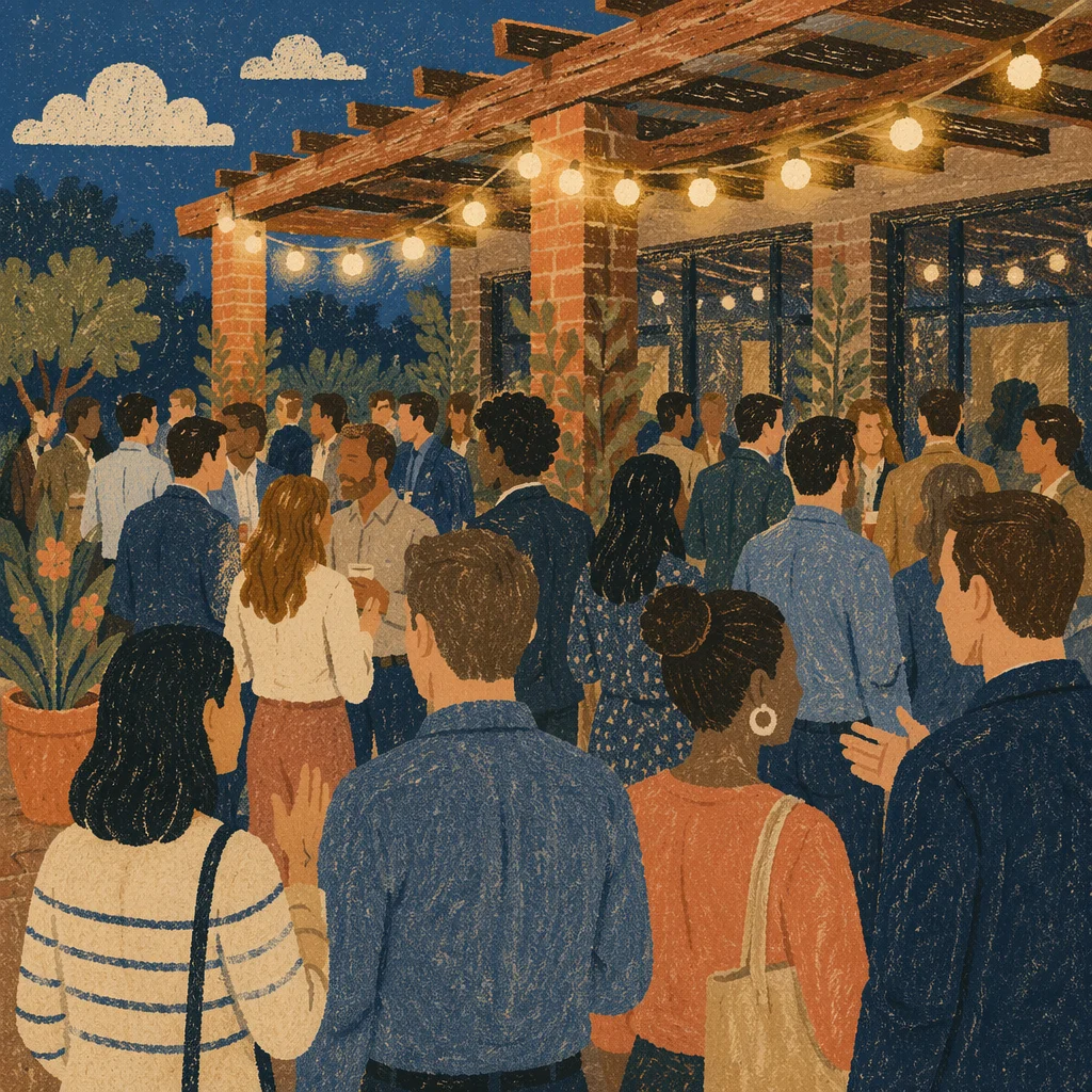Warm Dusk Business Networking Gathering