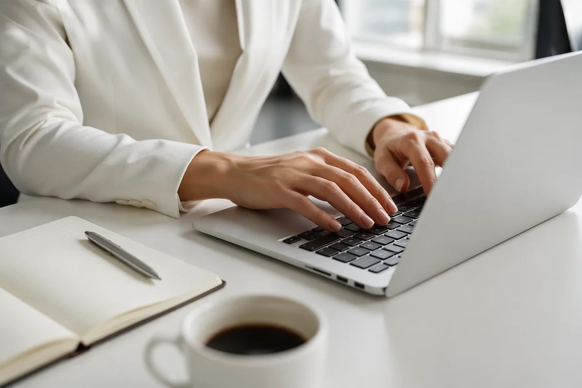 Modern Professional Laptop Workspace