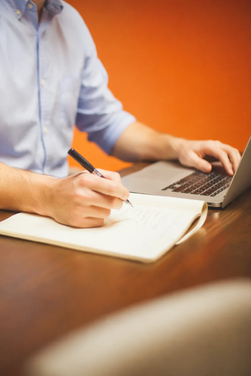 Professional Writing Email at Modern Desk
