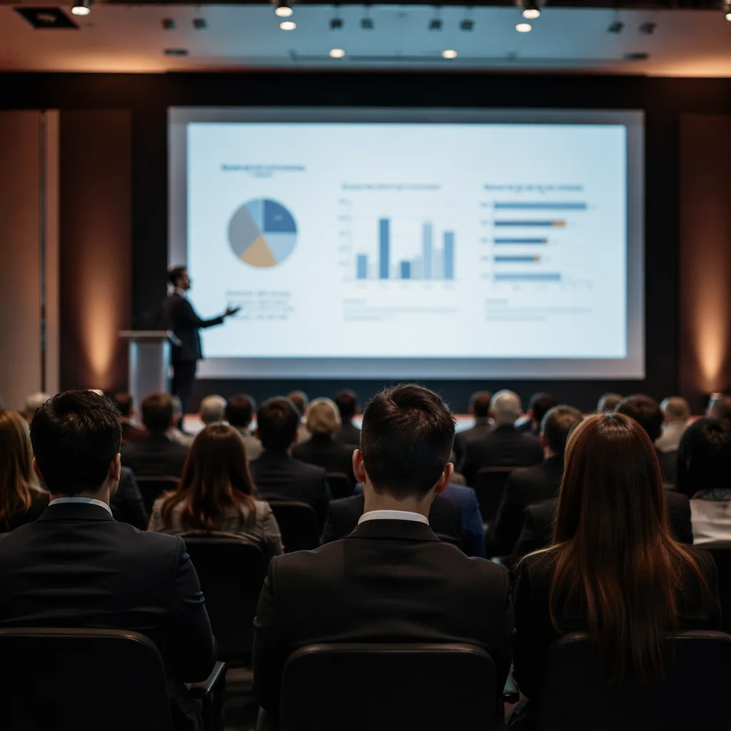 Audience Facing Projector Screen at Conference