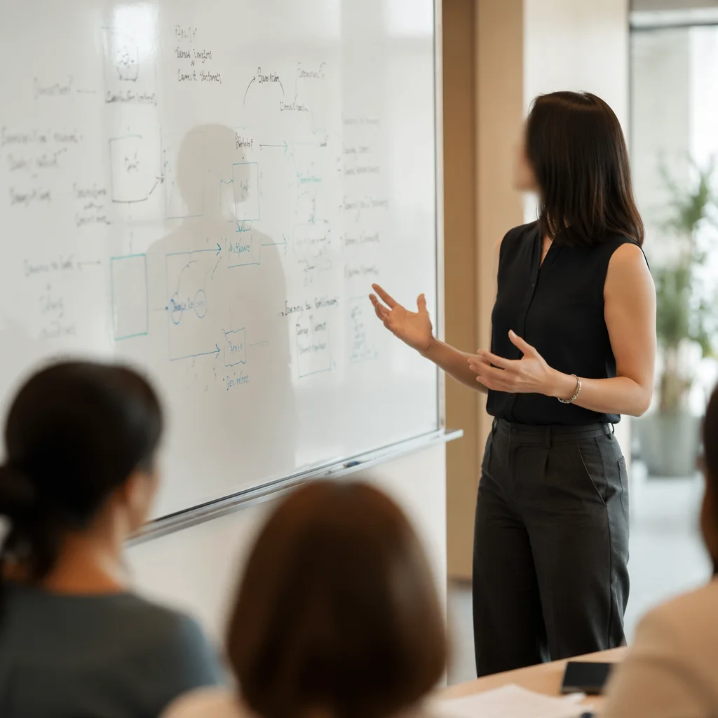 Modern Team Brainstorm Presentation With Whiteboard