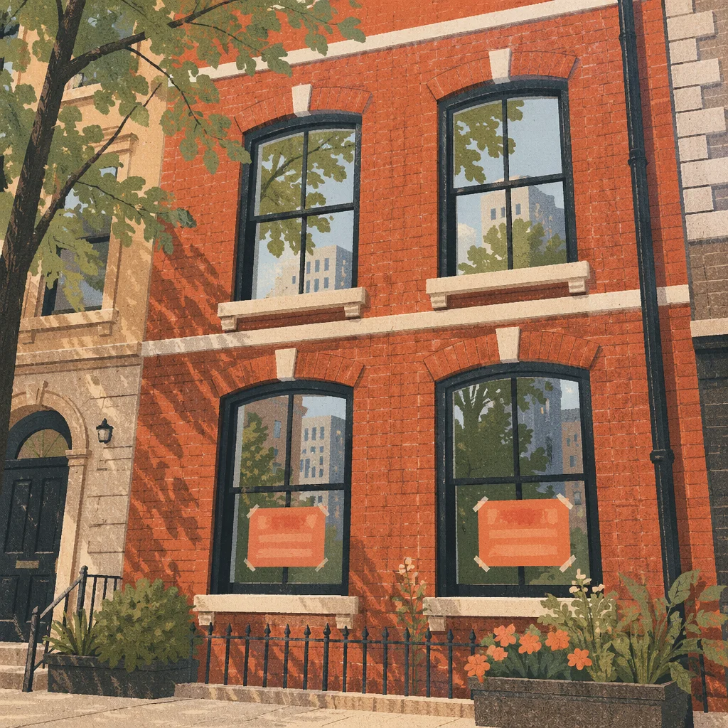Red Brick Townhouse For Sale Facade