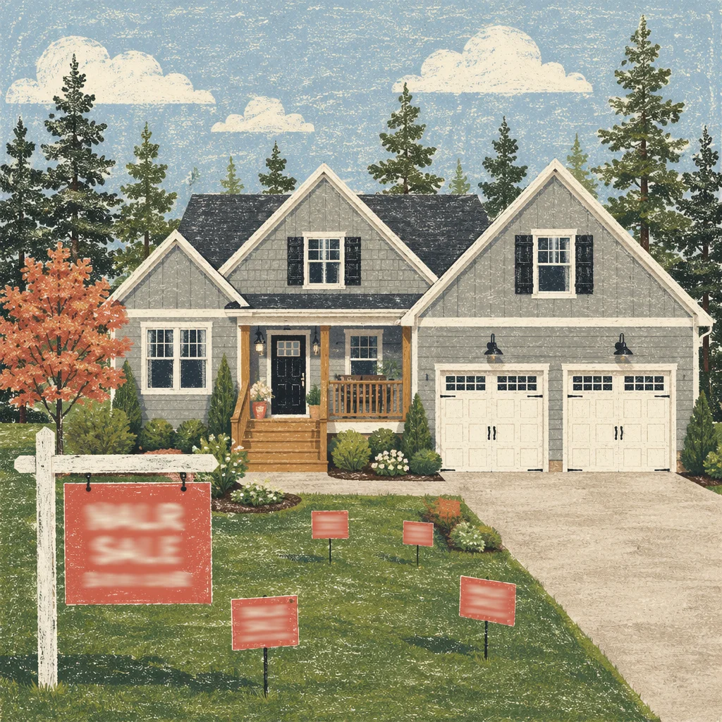 Suburban House For Sale Yard Sign