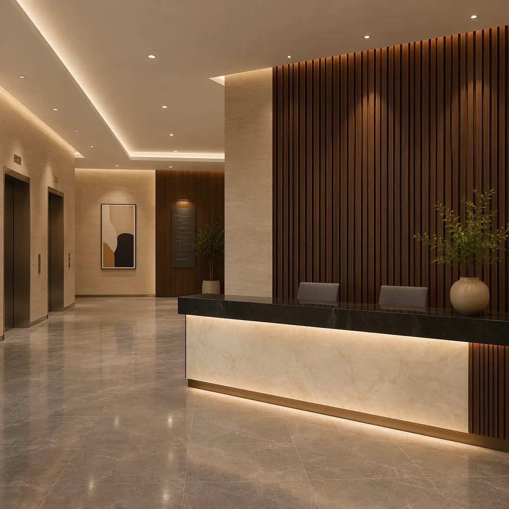 Modern Office Lobby Reception Desk Entrance