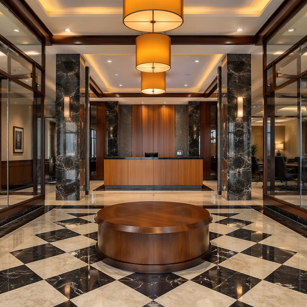 Modern Office Lobby Reception Entrance