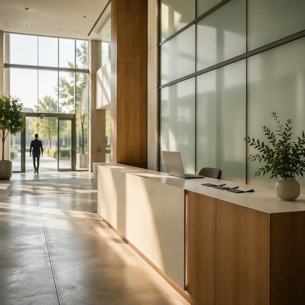 Modern Office Lobby Reception Desk Entrance