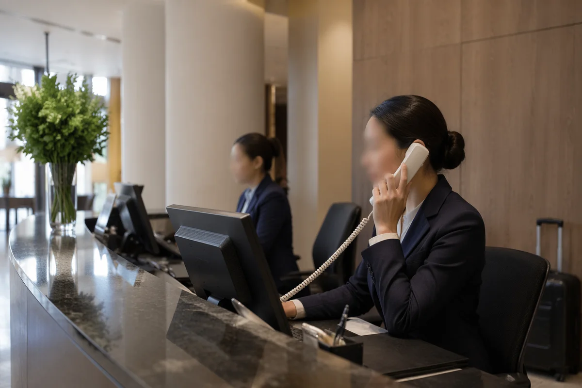Modern Office Lobby Reception Desk