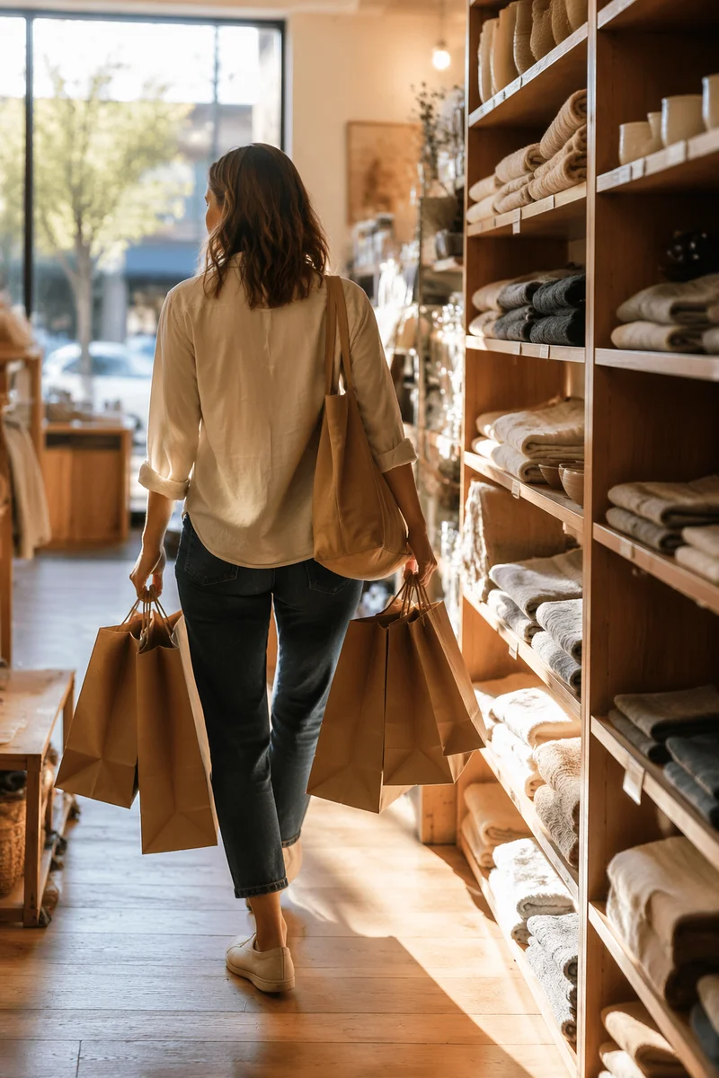 Mindful Shopper in Independent Retail Store