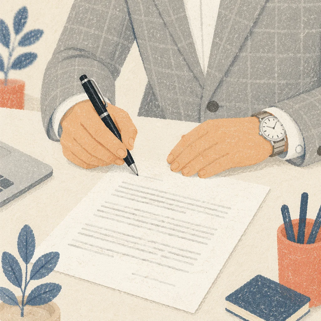 Professional Contract Signing With Black Pen