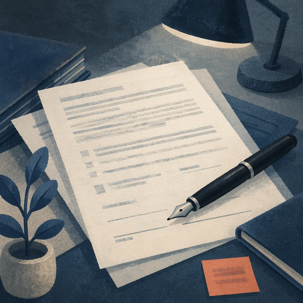 Professional Contract Signing with Fountain Pen