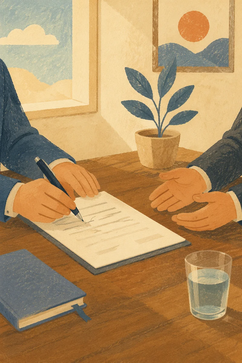 Ethical Business Contract Signing Close Up