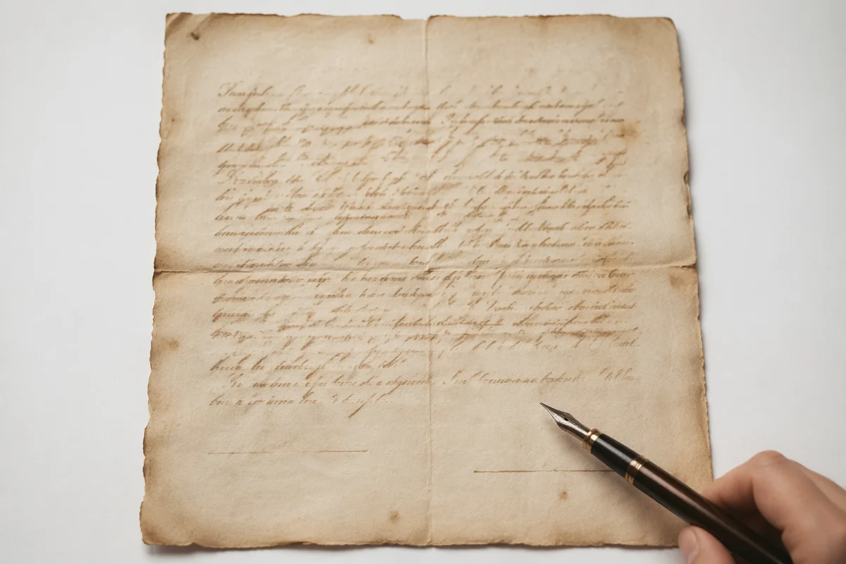Signed Contract with Fountain Pen