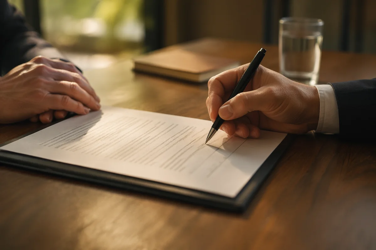 Business Contract Signing With Trust
