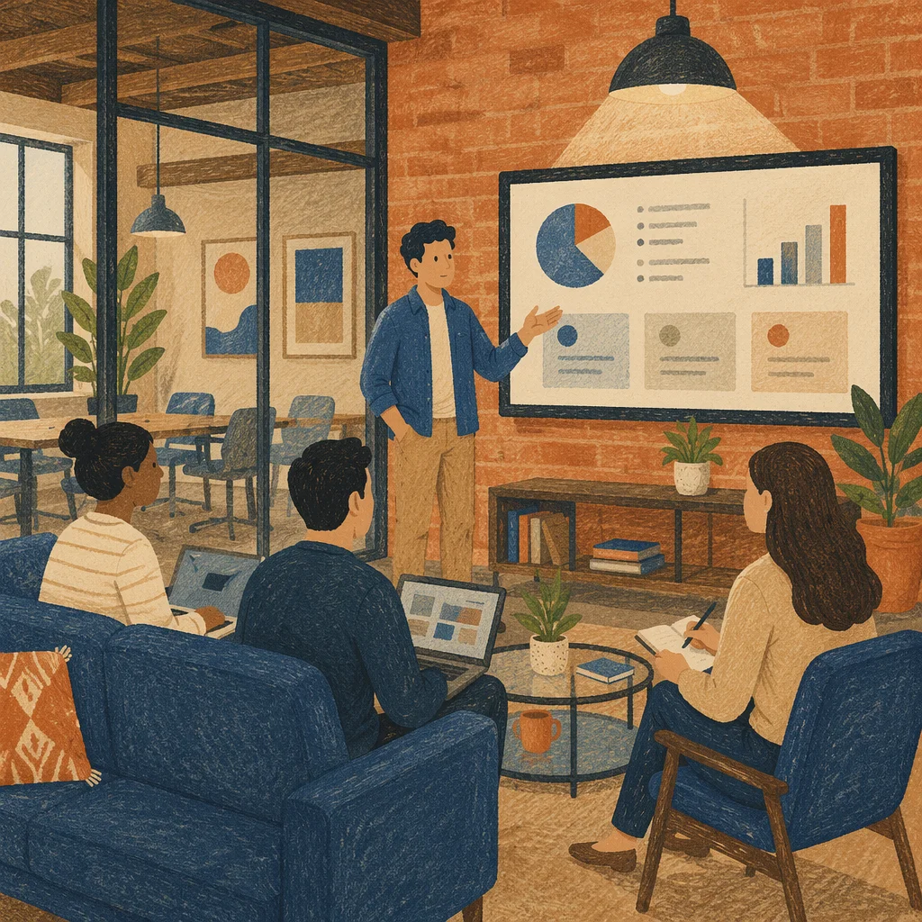 Startup Pitch Deck Presentation in Bright Loft