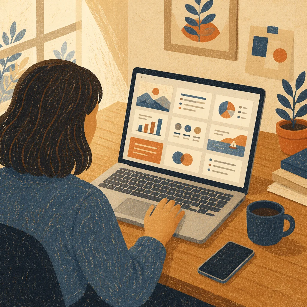 Startup Founder Reviewing Investor Pitch Deck