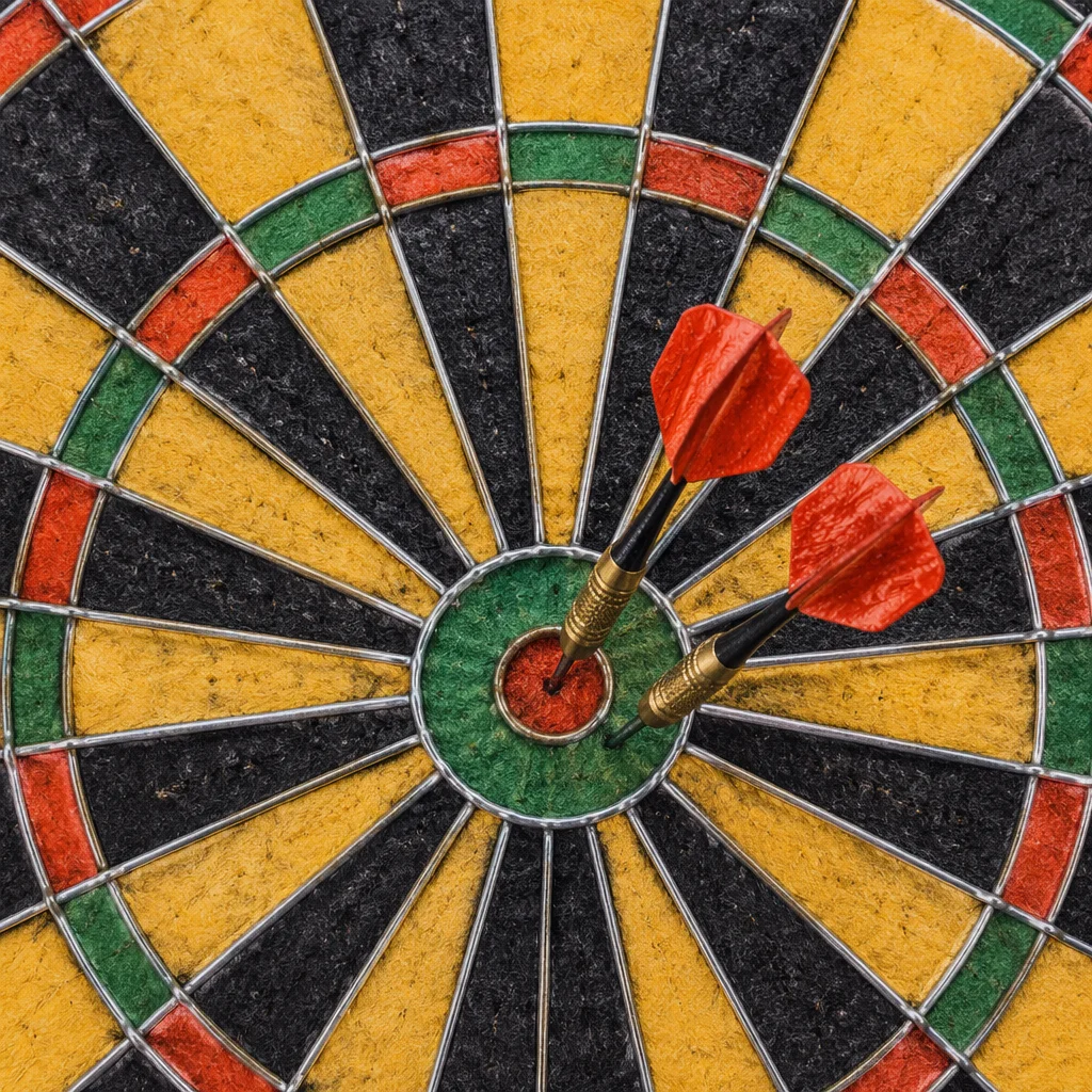Dartboard Bullseye Business Goal Achievement