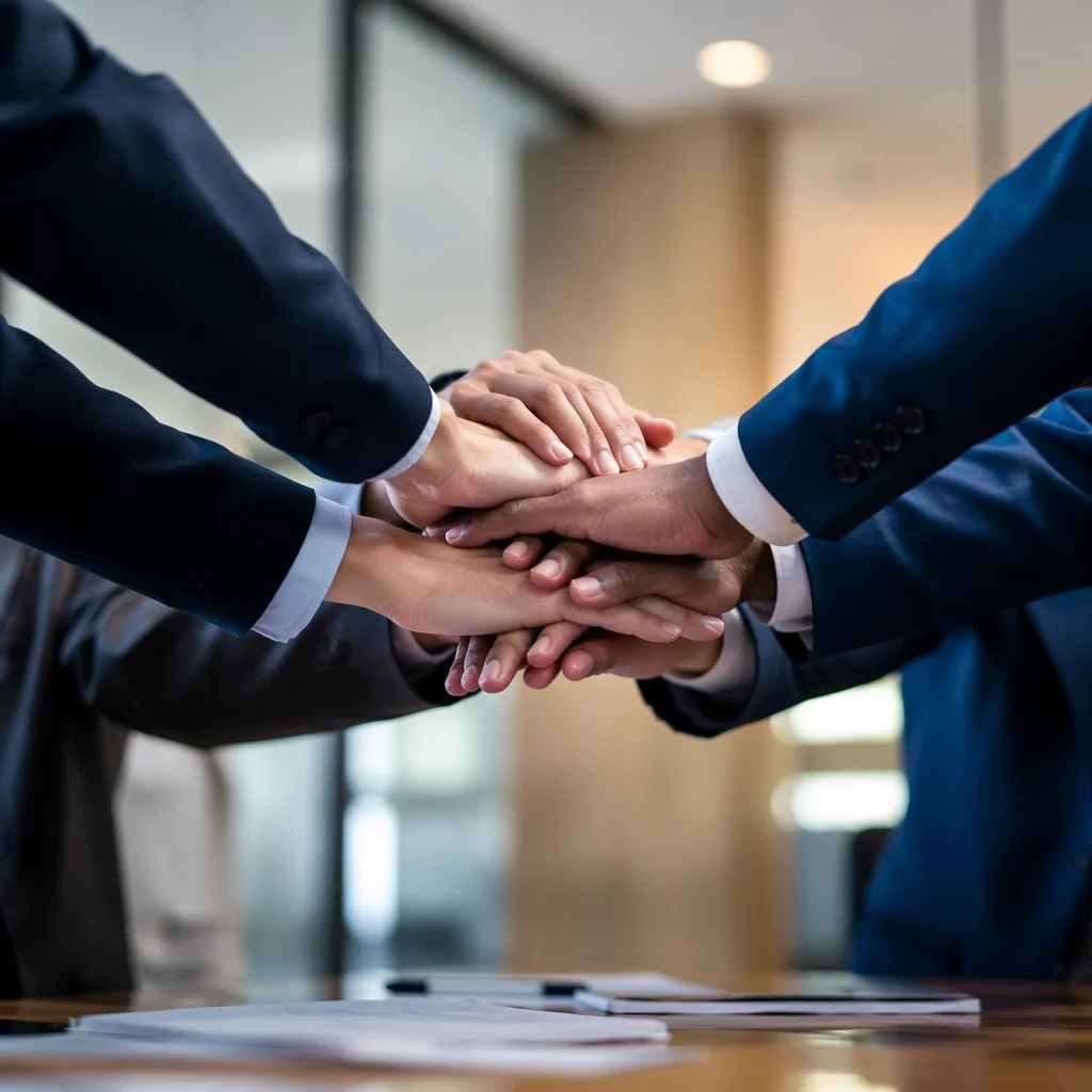 Diverse Business Team Celebrating Office Success