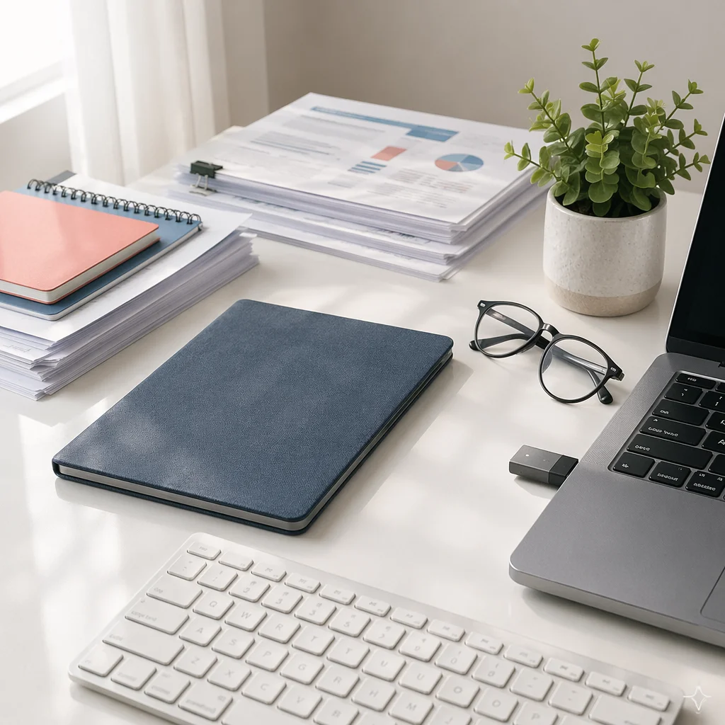 USB Drive on Bright Office Desk