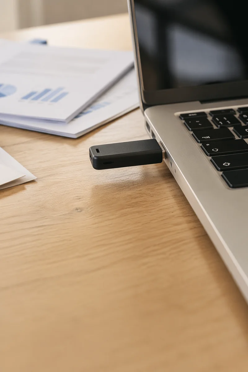 USB Drive Connected to Office Laptop