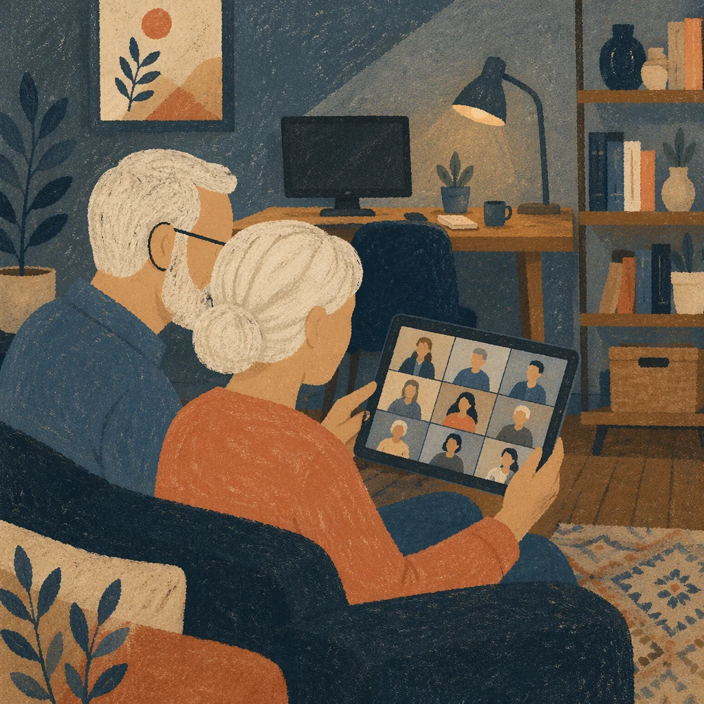 Senior Couple Joining Business Video Conference