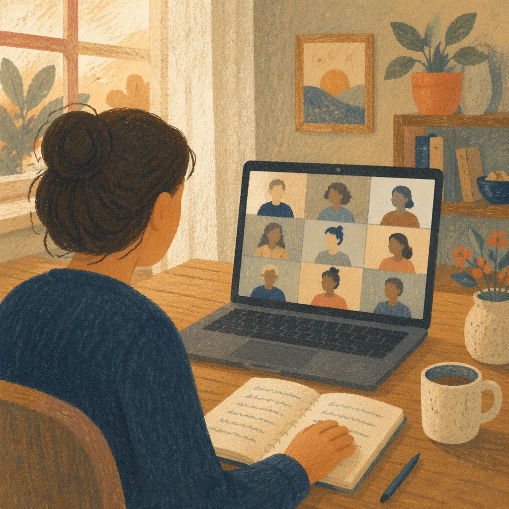 Calm Remote Business Video Conference Meeting