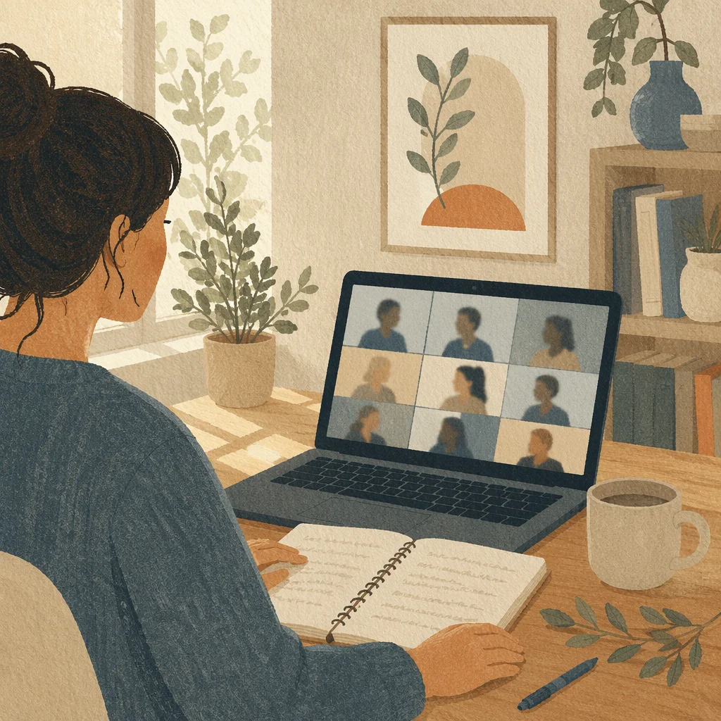Calm Morning Business Video Conference
