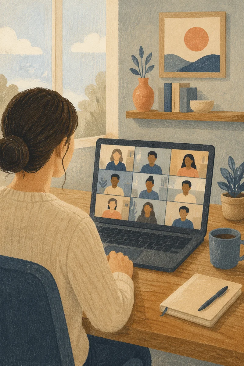 Focused Video Conference in Home Office