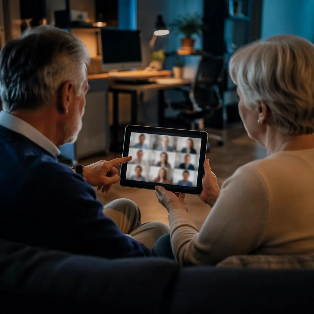 Older Adults Joining a Business Video Call