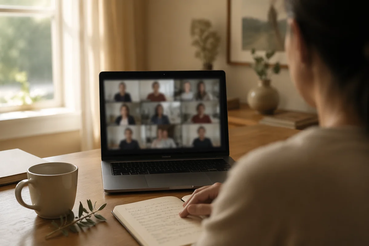 Peaceful Business Video Conference at Home