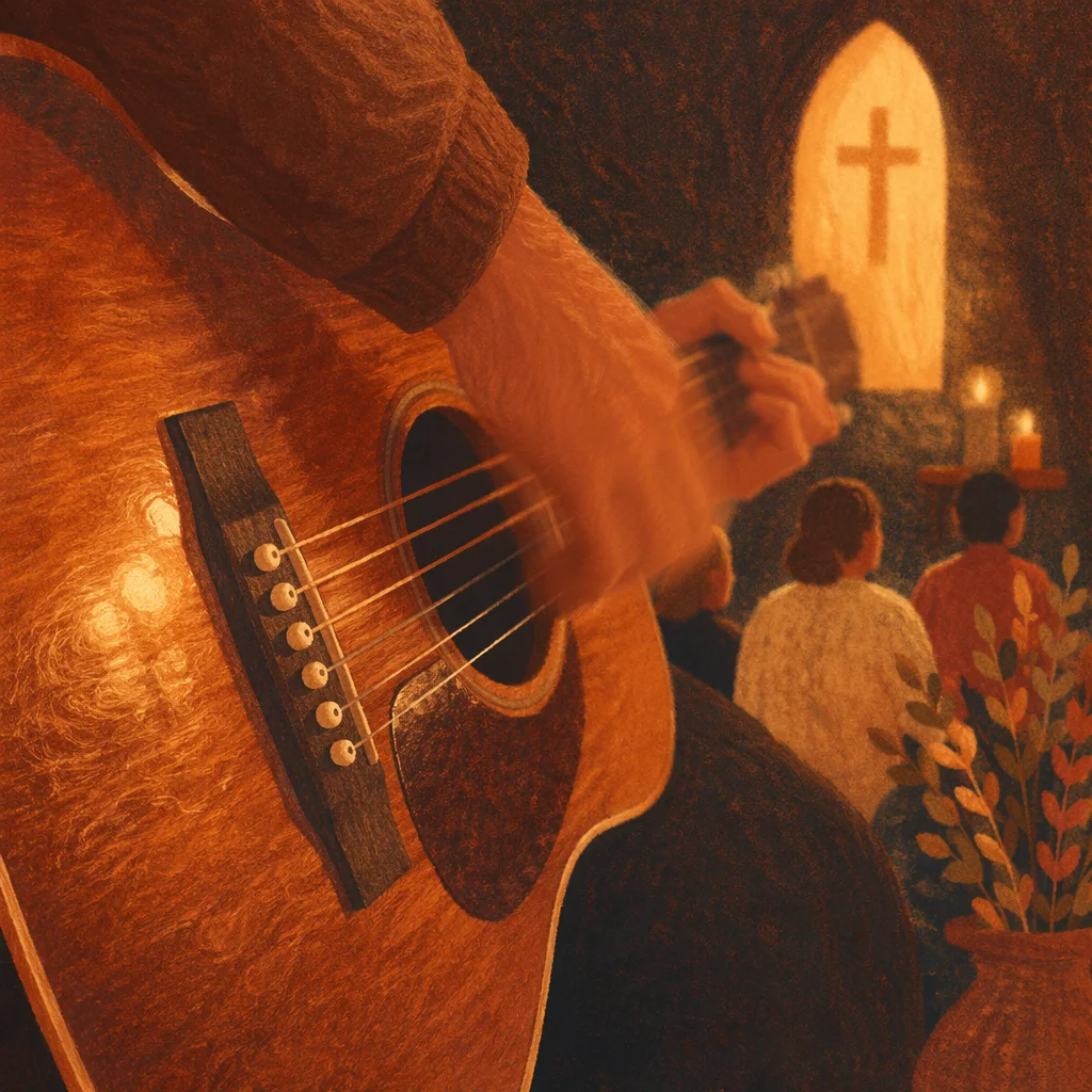 Acoustic Guitar Worship Close Up