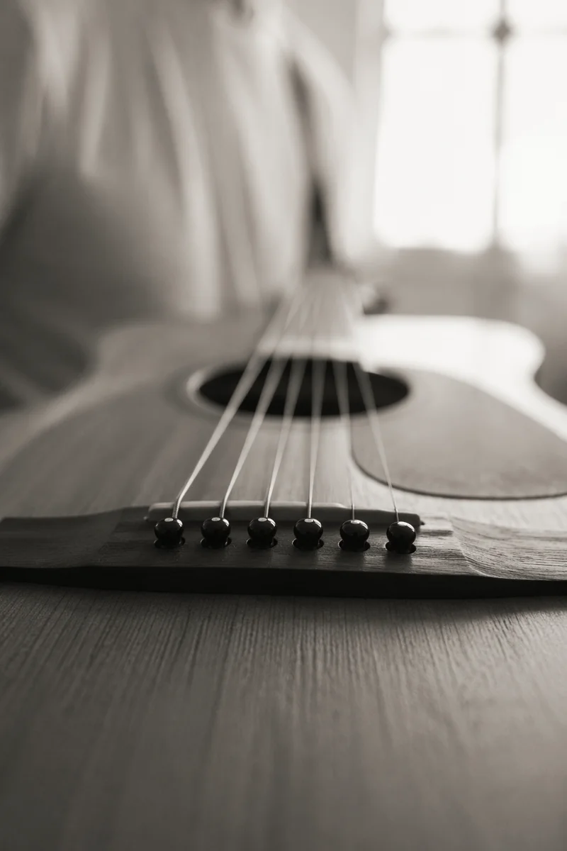 Acoustic Guitar Close Up for Quiet Worship