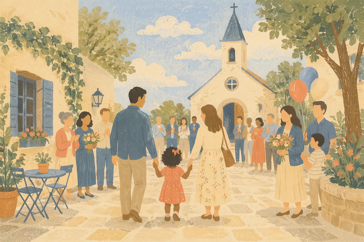 Adoption Celebration Outside Welcoming Church