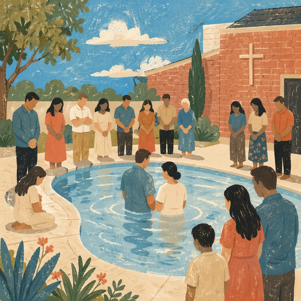 Outdoor Adult Baptism at Brick Church Pool