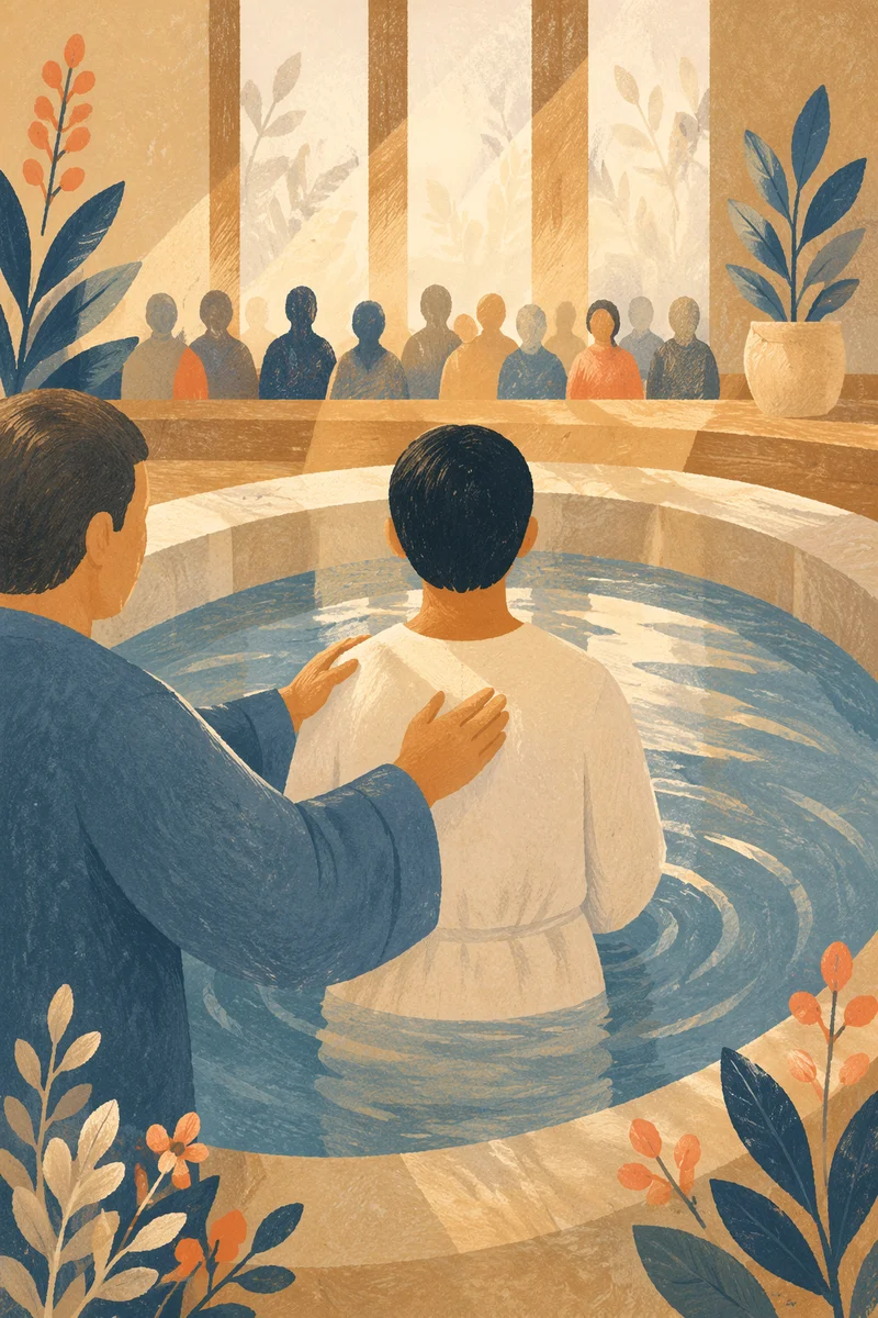 Adult Baptism Pool in Contemporary Church